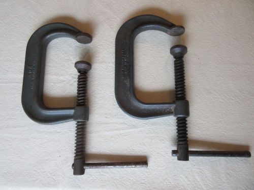 Wilton 404 c-clamp (2pcs) 4 1/2&#034; opening x 3 1/4&#034; throat depth - heavy duty for sale