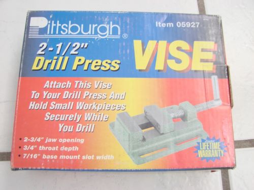 NEW PITTSBURGH 2.5&#034; DRILL PRESS VISE # 5927 Base 5 3/4&#034;
