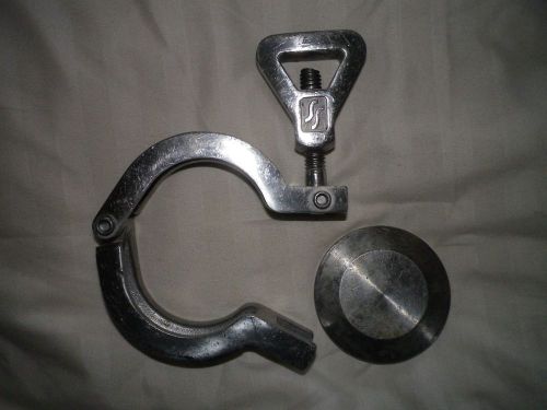 1-1/2 inch Tri Clover 304 Stainless steel Sanitary Clamp with End cap