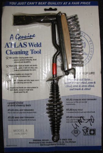 ATLAS CHIPPING HAMMER &amp; BRUSH--Weld Cleaning Tool