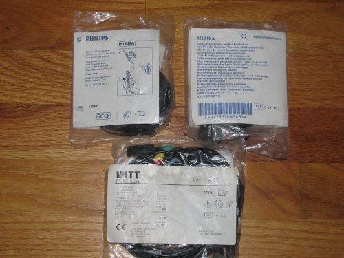 philips witt biomedical radiotranslucent lead wires M1649A and AGT