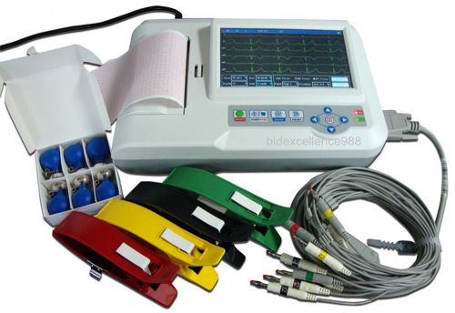 Contac Portable Digital 6-channel Electrocardiograph ECG Machine EKG Machine-New