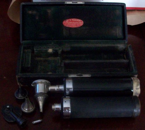Vtg welch allyn otoscope ophthalmoscope doctor physician instrument ny detroit for sale