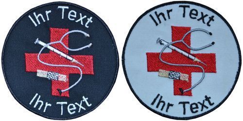 Doctor patch with your text 8cm embroidered logo (706-1) for sale