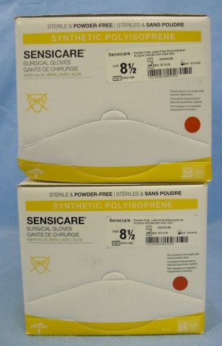 2 Boxes of 25pr ea Medline SensiCare  Surgical Gloves #MSG1085
