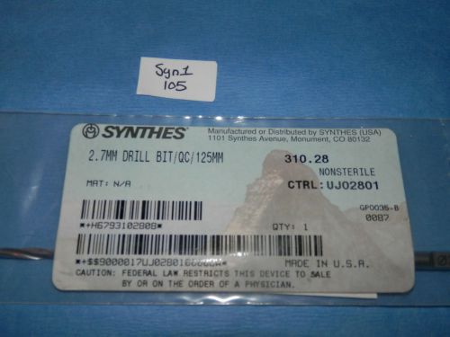 SYNTHES 310.28 2.7MM DRILL BIT/QC/125MM