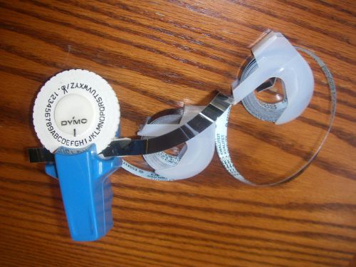 Vintage Blue Dymo Label Maker with 2 label tapes