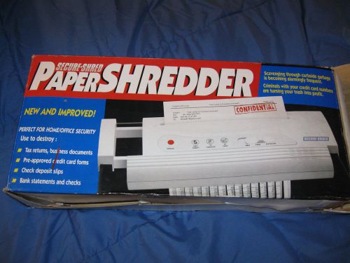 Secure Shred Paper Shredder model wh-9802 II