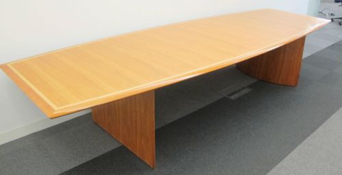 Large Modern Wooden 3.5m x 1.2m Boardroom Wood Conference Office Meeting Table