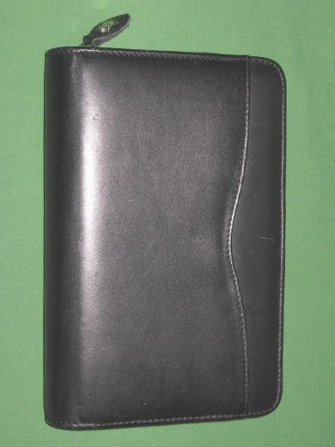 Portable 1&#034; genuine leather day timer planner binder franklin covey compact 9138 for sale