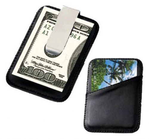 2in1-Leather card holder and Money Clip with Free Engraving gift Idea