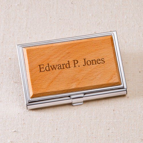 Wood Business Card Case - Free Personalization