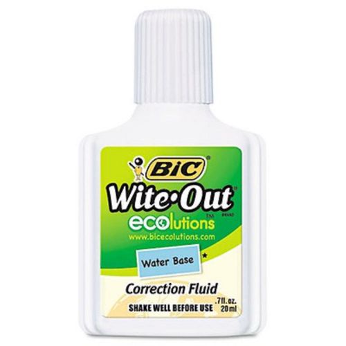 BIC Wite-Out Water-Based Correction fluid - 20 ml Bottle (White)