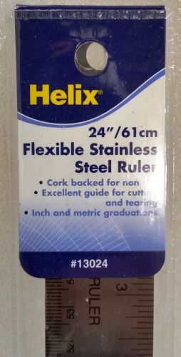 Helix Ruler ~ 24 Inch ~  Stainless Steel (13024) ~ Non-slip  Cork back ~ NIP