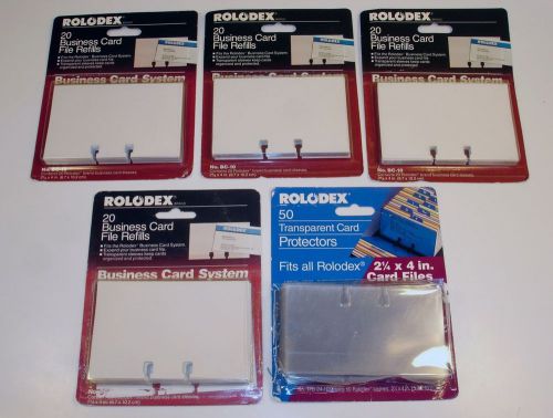 ROLODEX BUSINESS CARD FILE REFILLS BC-10 80 cards, 50 Transparent Protectors
