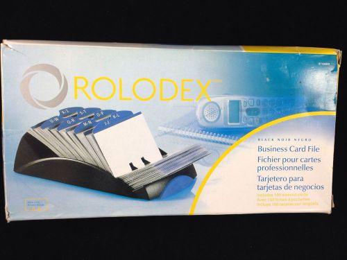 New In Box Rolodex Business Card File 67186RR  Black - 2 5/8&#034; x 4&#034; Sanford