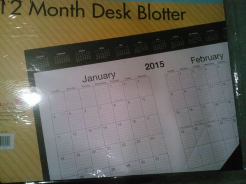 New DESK 12 Month Calendar 2015 Office work job school home LARGE 16&#034;X 22&#034;