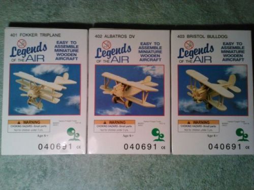 Large lot of 3 Wooden air plane model Aircraft airplane wood DONT MISS OUT