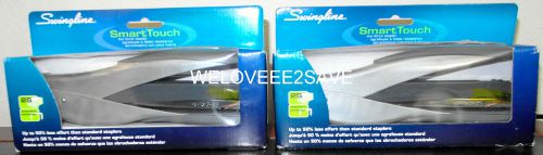 2 Swingline Smart Touch Staplers, 66527, Black/Gray, **NEW**