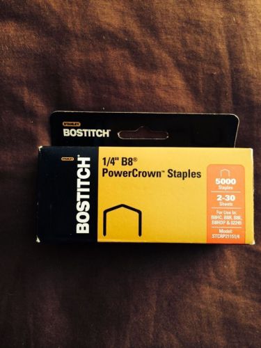Stanley-bostitch 1/4&#034; B8 Powercrown Staples   (stcrp211514) 5000 Staples