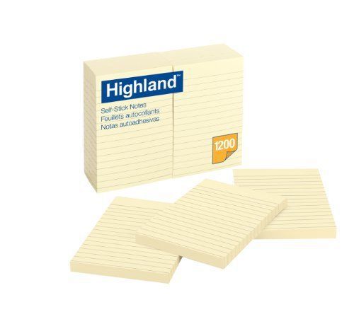 Highland Note - Self-adhesive - 4&#034; X 6&#034; - Yellow - 12 / Pack (6609YW_40)