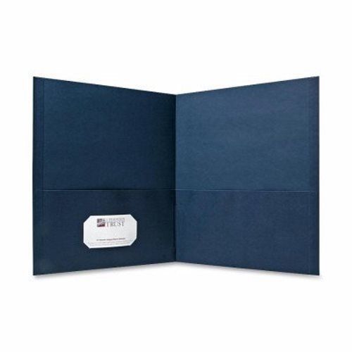 Sparco Double Pocket Portfolio, 125 Sheet Cap., 25/BX, Dark Blue (SPR71437)