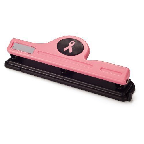 Oic breast cancer awareness hole punch - 3 punch head[s] - 12 sheet (oic08901) for sale