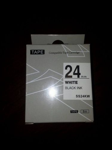 Compatible EPSON 24mm LC-6WBN Label Tape Black on white 8m LW300 400 500 600