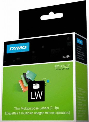 Dymo LW 30339 2-Up  Multipurpose Labels 3/8&#034; x 2 13/16&#034; 10x71mm box of 700