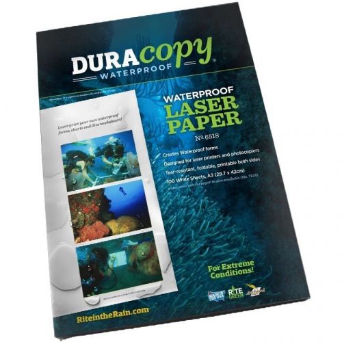 Rite in the Rain 6518 Waterproof DuraCopy Laser Paper, A3 - 100 Sheets