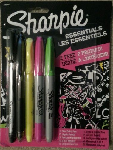 NEW Sharpie Essentials Pack Pen + Pencil + Highlighter + Marker + 2 in 1 1790807