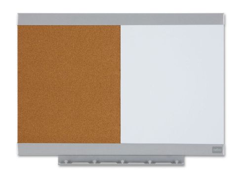 tableau blanc magnetique duo + tableau liege  585mm x 432 mm  cadre aluminium