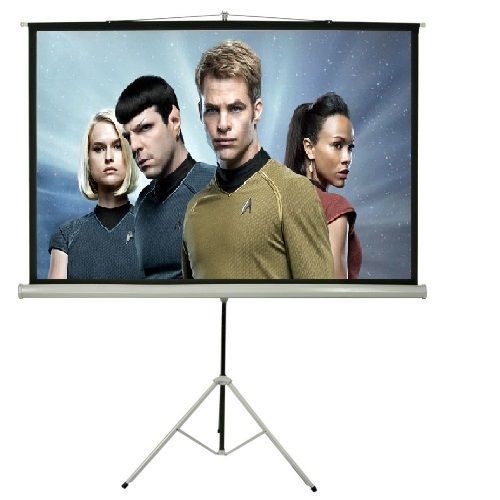 Pro 120&#034; 1:1 Ratio 84&#034;x84&#034; Portable Tripod Projector Projection Screen Theater