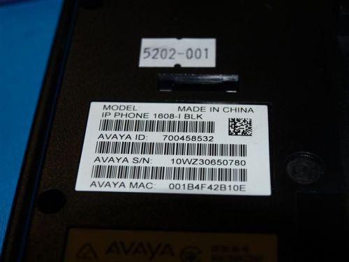 Avaya 1608-I BLK IP Phone w/o Stand