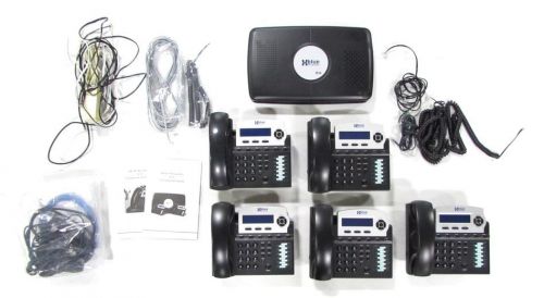 Lot Of 5 XBLUE X16 DTE Black &amp; Gray VOIP Business Telephones With Manuals