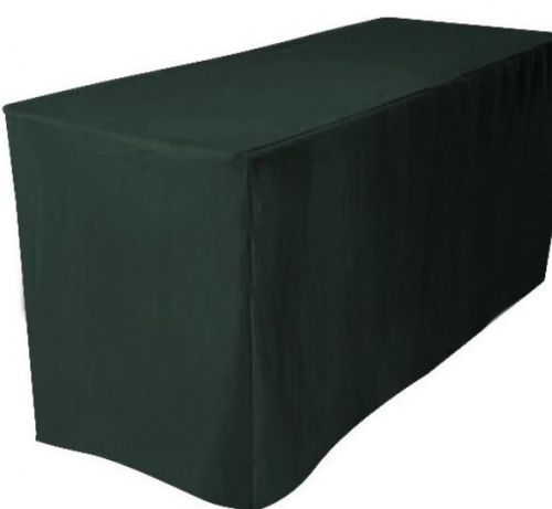 8&#039; ft. Fitted Polyester Table Cover Trade show Booth Dj Tablecloth Hunter Green