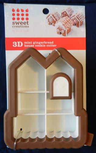 Sweet Creations 3D Gingerbread House  Cookie Cutter Mini Stand Up House NIP
