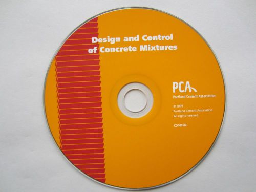 Design and Control of Concrete Mixtures CD-Rom PCA (2009 Edition)