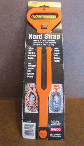 Bayco k175 kord strap plug 150&#039;, orange for sale