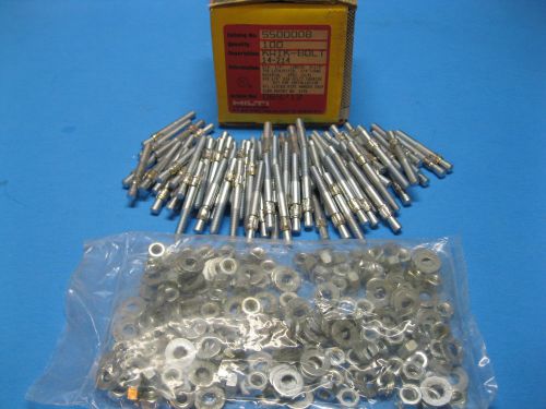 100 new hilti fastening wall anchors 2 1/4&#034; length kwik bolt 5500008 14-214 for sale