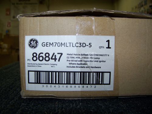 GE Metal Halide Ballast 120/208/240/277 V (1) 70W, M98 or M143 MH Lamp