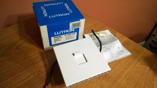 NEW Lutron Nova N-2000-WH Incandescent Light Slide Dimmer Switch - White NIB!