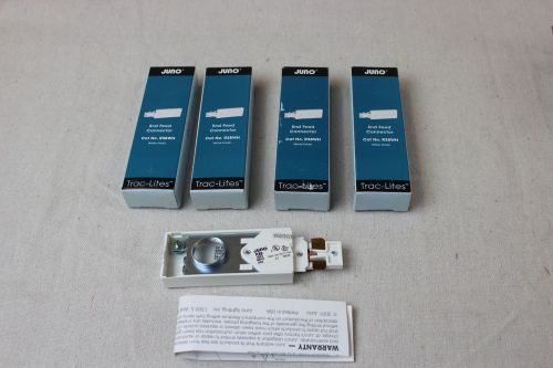 Lot of 4 ~ Juno End Feed Connectors R38WH White Trac-Lites