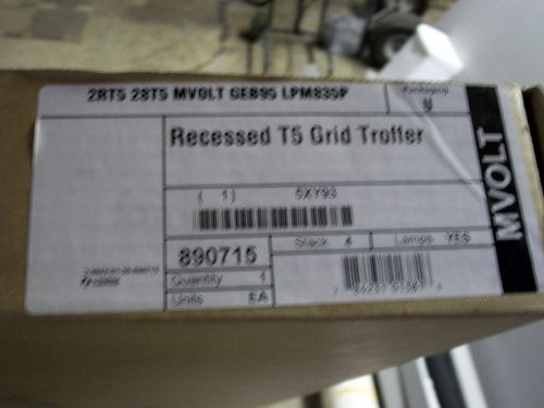 Lithonia RT5 2x4 Recessed Grid Troffer #2RT528T5MvoltGEB95LPM835P Fixture