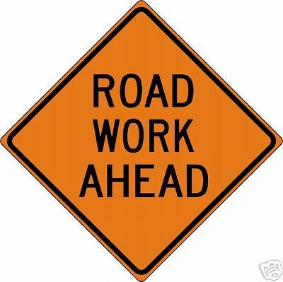 Real road work ahead street traffic sign for sale