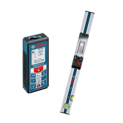 Bosch glm80r60 265-ft lithium-ion laser distance meter with 600mm measuring rail for sale