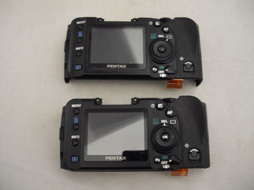 2 Pentax K20D 14.6 MP Digital SLR Camera Back Panel Pieces Retired Rare Parts