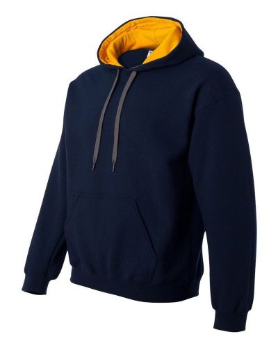 Gildan heavy blend contrast hoodie blank unbranded t-shirt printing heat press for sale