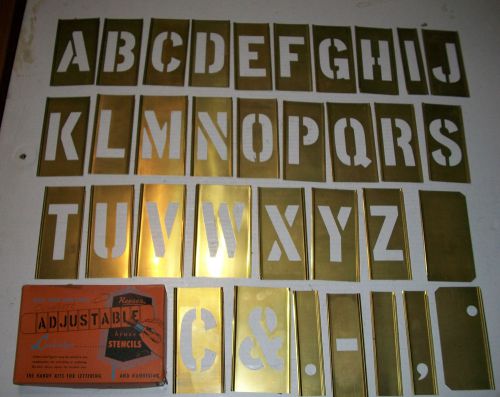 REESE&#039;S BRASS STENCILS 3&#034; COMPLETE LETTER SET