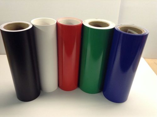 12&#034;  self adhesive vinyl (hobby / sign maker), 5 rolls/ 10 ft ea, crafter colors for sale